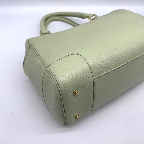 Tory Burch Robinson Middy Mint Julep Green Saffiano Leather Satchel - Picture 5 of 12